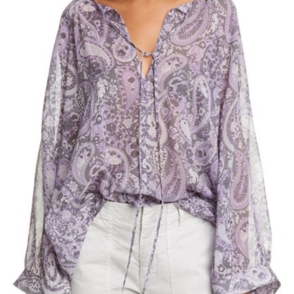 Nili Lotan Paisley Acadia Blouse (L) - Picture 2 of 8